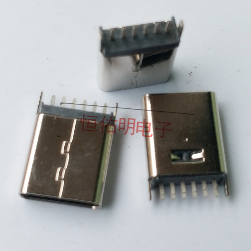 Type-c 6Pĸֱ180NƬSMT ʽֱʽ5.0mm