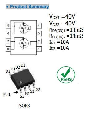 ZMD68403S-SOP8  40V˫N