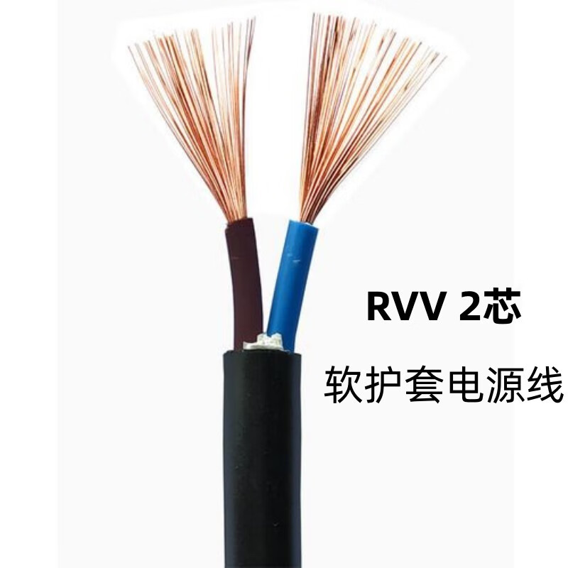 ʴ¹RVV300\/500V2*0.5mm2ͭо׵Դ